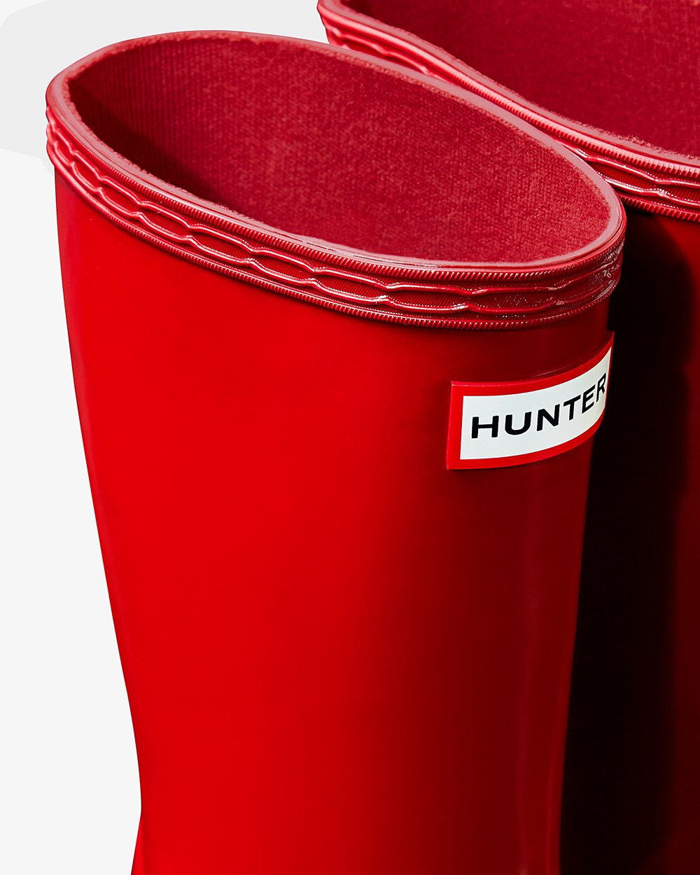 Hunter Original First Classic Gloss Rain Boots - Store Kids Red - JSKCQN950